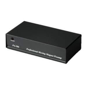 Hama Stereo Phono-Vorverstärker PA 506 (Für Plattenspieler, Inkl. Netzadapter 230V/50Hz, 300mA, Cinchkabel 0,9 m) schwarz - 1